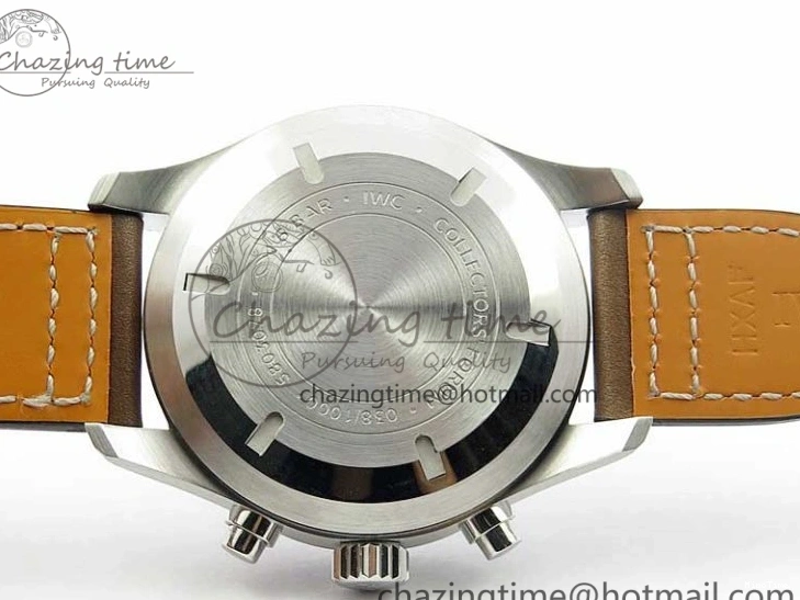 MIROTIME 0414 Pilot Chrono IW377726 ZF 1:1 Best Edition Green Dial on Brown Leather Strap A Trendsetting 7125